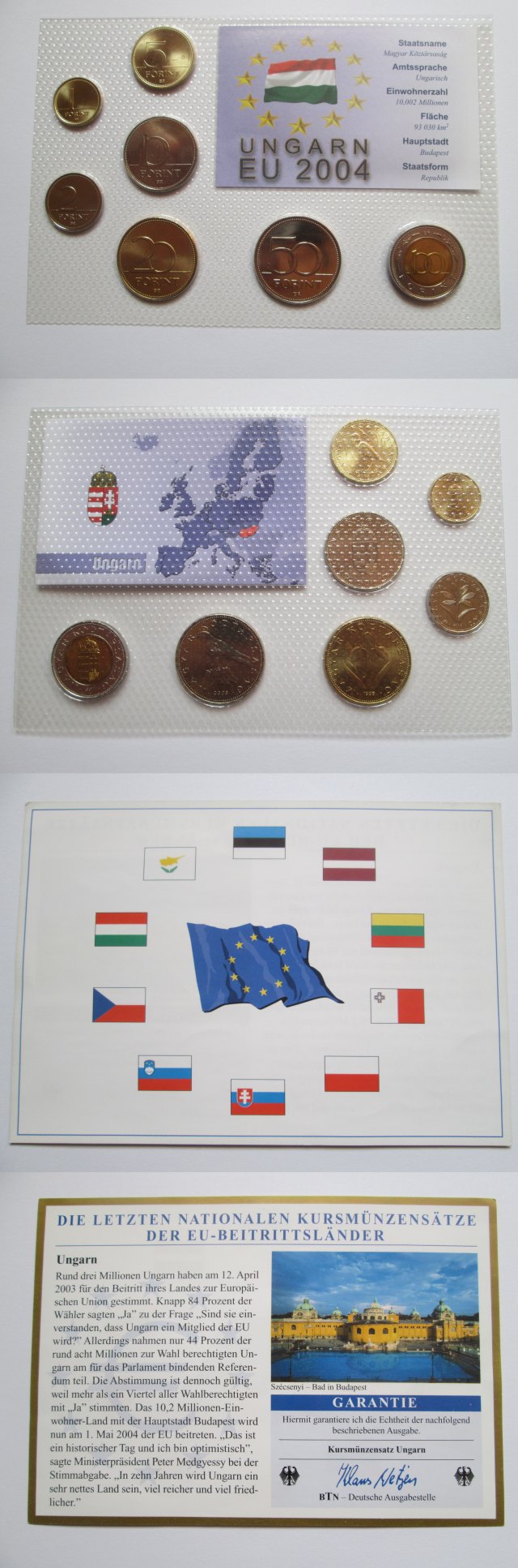 Die Letzten Nationalen Kursmünzensátze Der EU-Beitrittslander