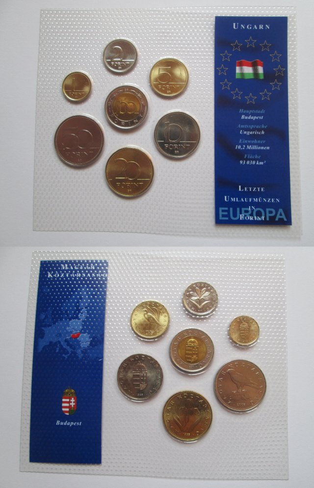 Letzte Umlaufmünzen in Forint Europa