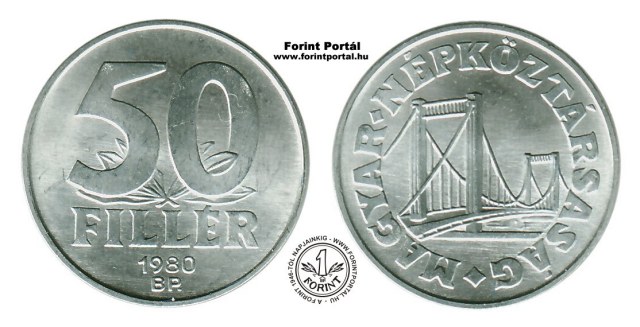 1980-as 50 filléres - (1980 50 fillér)
