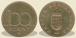 1998-as 100 forintos BU fényezett