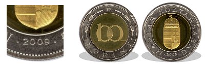 2009-es 100 forint proof tkrveret