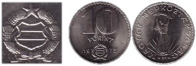 1973-as 10 forint a cmerben a szn nincs jellve