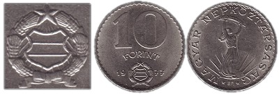 1977-es 10 forint a cmerben a szn nincs jellve