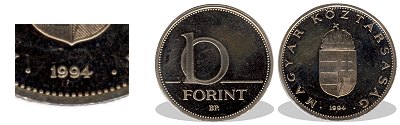 1994-es 10 forint proof tkrveret