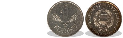 1967-es 1 forint Kabinet sor alpakka utnverete.