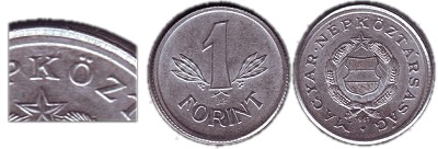 1967-es 1 forint hibs flrevert veret
