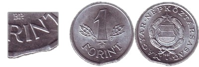1987-es 1 forint kicspett