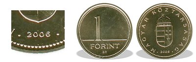 2006-os 1 forint BU fnyestett