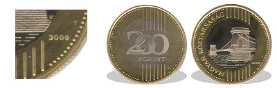 2009-es 200 forint proof tkrveret
