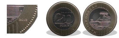 2012-es 200 forint BU fnyestett