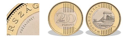 2012-es 200 forint próbaveret