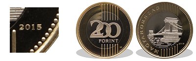 2015-s 200 forint proof tkrveret