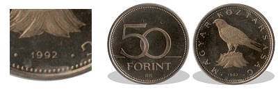 1992-es 50 forint proof tkrveret