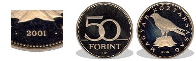 2001-es 50 forint proof tkrveret