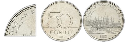 2006-os 50 forint 1956-os magyar forradalom és szabadságharc 50. évfordulója alkalmából próbaveret UNC