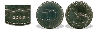 2006-os 50 forint BU fnyestett