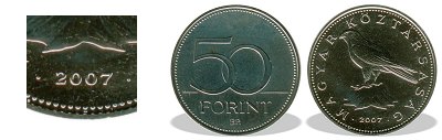 2007-es 50 forint BU fnyestett
