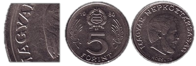 1980-as 5 forint hibs flrevert