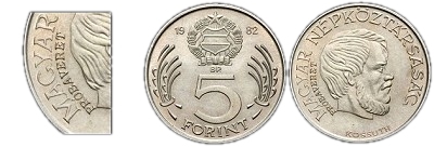 1982-es 5 forint próbaveret
