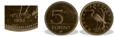 1992-es 5 forint proof tkrveret