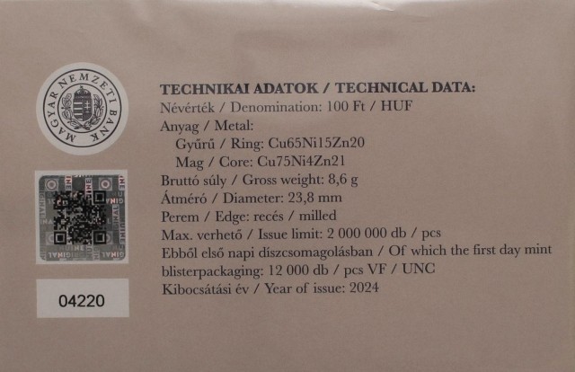 2024. �vi els� napi veret, bliszter 100 �ves a Magyar Nemzeti Bank (MNB)