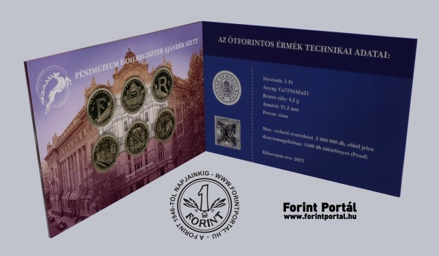 2021. �vi sorsz�m n�lk�li bliszter P�nzm�zeum �rmeregiszter aj�nd�k szett