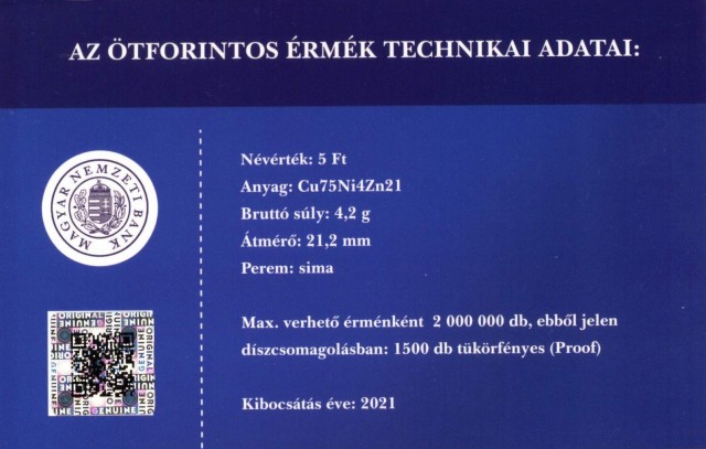 2021. �vi sorsz�m n�lk�li bliszter P�nzm�zeum �rmeregiszter aj�nd�k szett