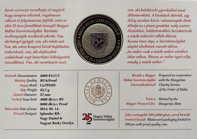 2014. �vi 25 �ves a Magyar M�ltai Szeretetszolg�lat bliszter