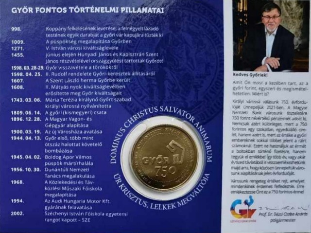 2021. �vi 750 �ves Gy�r kir�lyi v�ross� v�l�sa bliszter