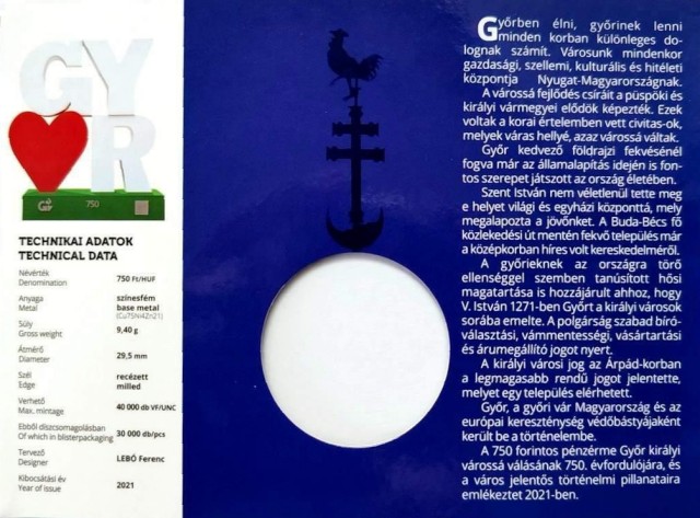 2021. �vi 750 �ves Gy�r kir�lyi v�ross� v�l�sa bliszter