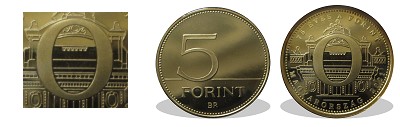 2021-es 5 forint 75 ves a forint  O bet