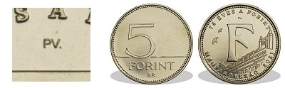 2021-es 5 forint 75 ves a forint F bet prbaveret