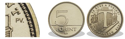 2021-es 5 forint 75 ves a forint T bet prbaveret